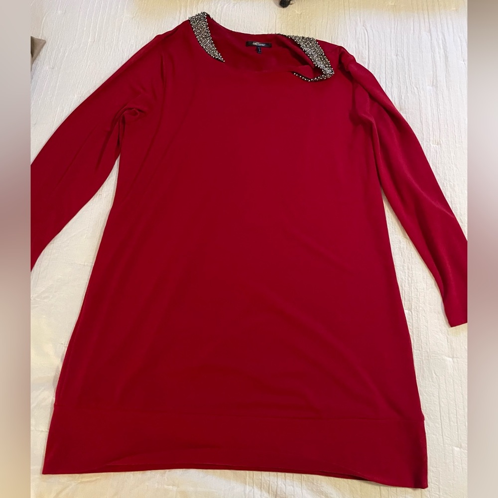 Daisy Fuentes Long Sleeved Red Dress XL